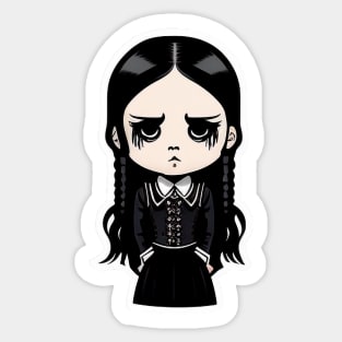 ADDAMS Family, Wednesday-inspired design, Sticker